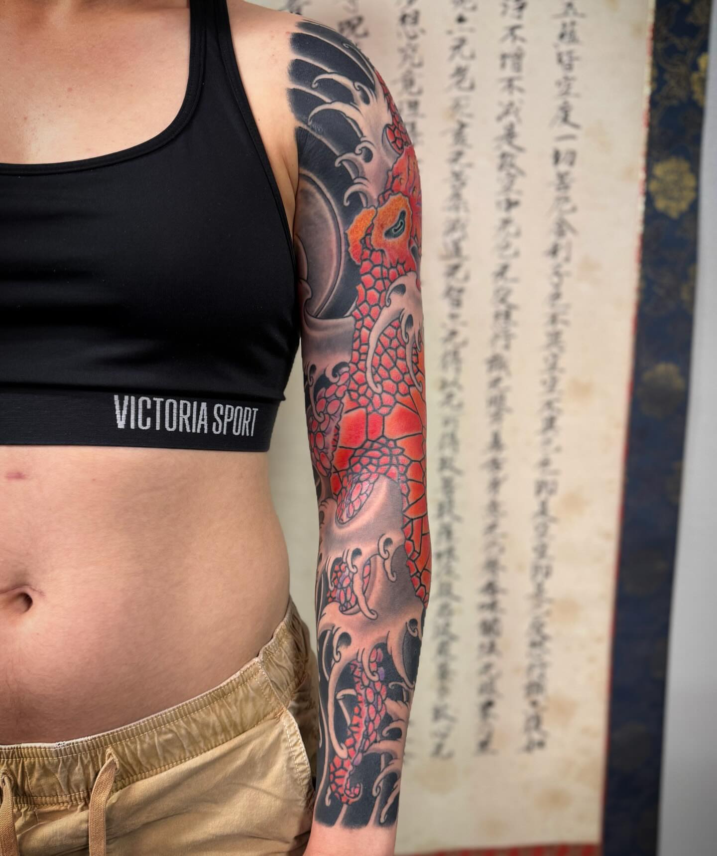 Koi fish japanese irezumi tattoo on the forearm by Jason Eisenberg