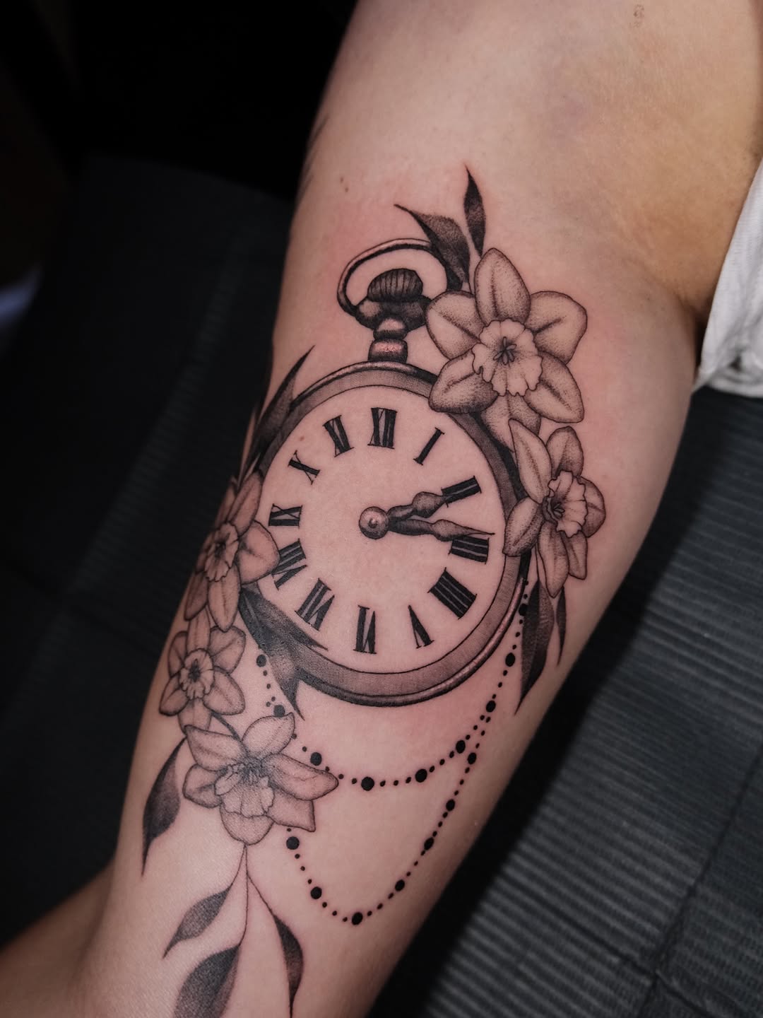 Tattoo by @kianahopetattoo — black_and_grey, realism