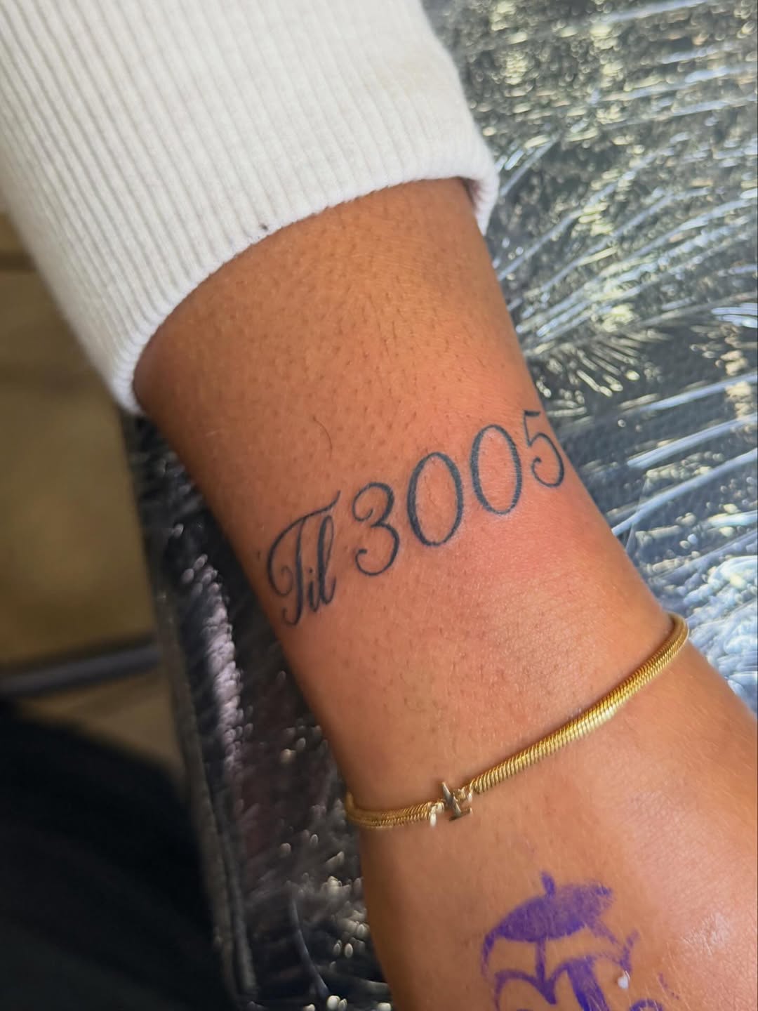 Tattoo by @tatgirlbreezus — lettering_script, fine_line