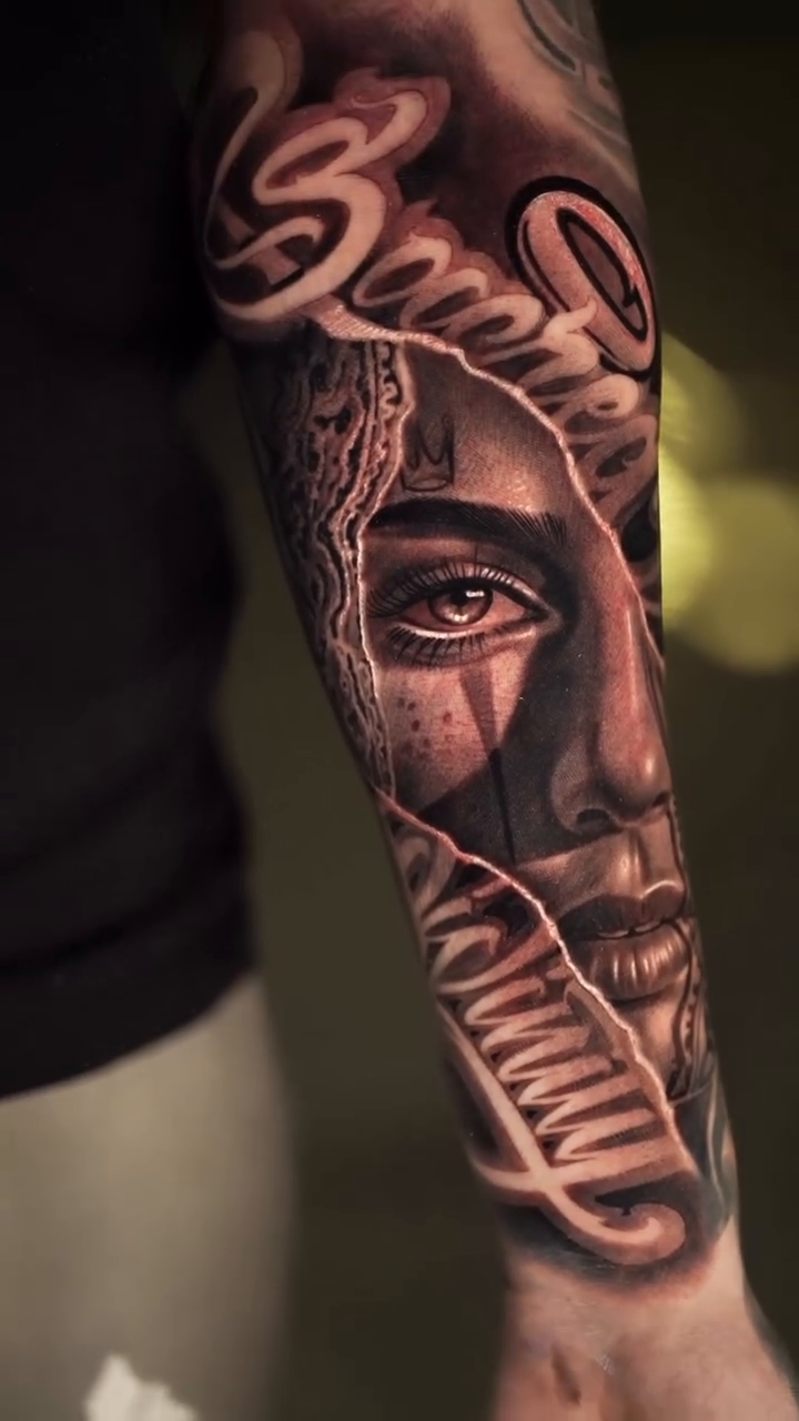 Tattoo by @tattoosbychino — black_and_grey, realism