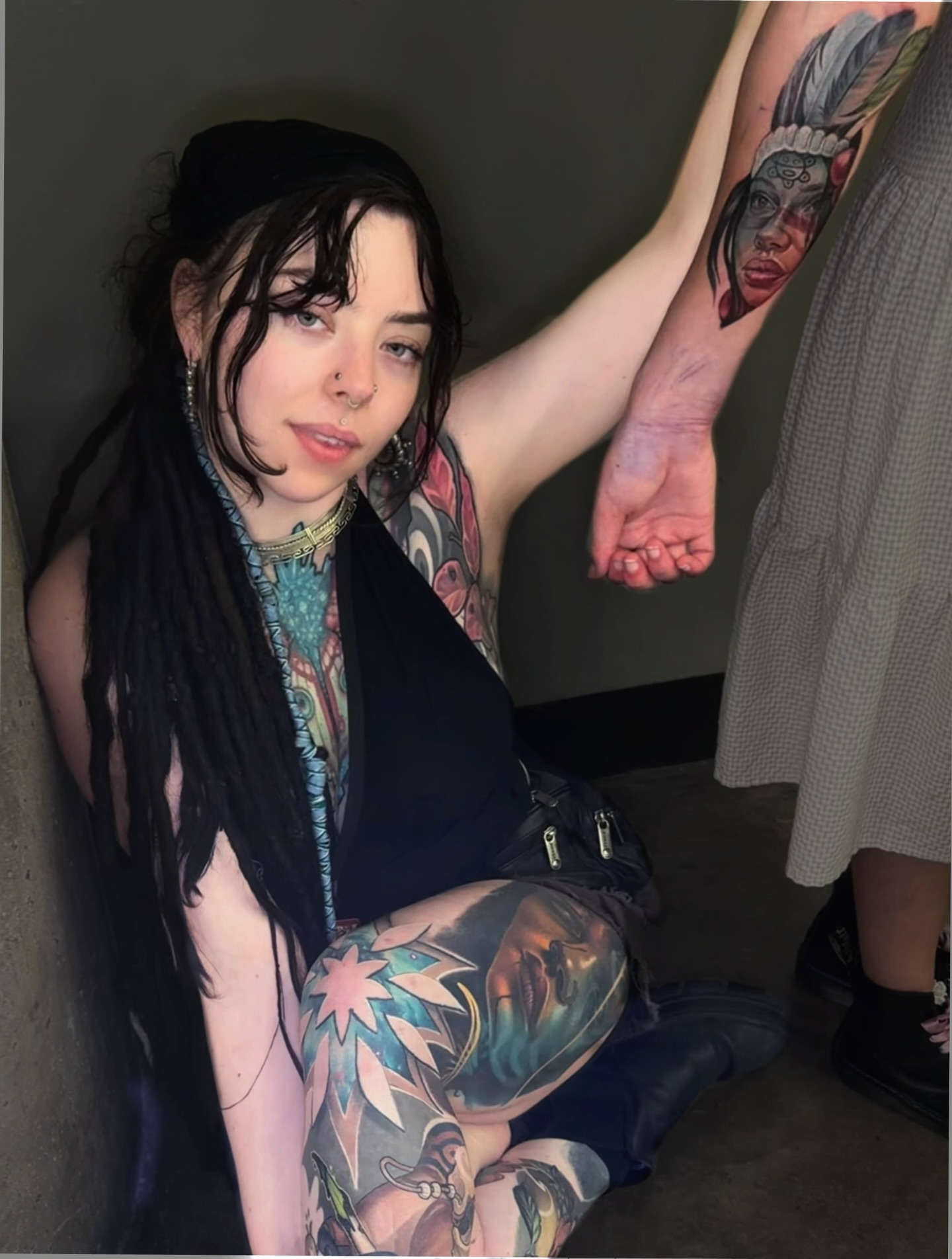 Portrait American traditional tattoo on the upper arm by ✨Meredith Brewington✨ Maryland Tattoo