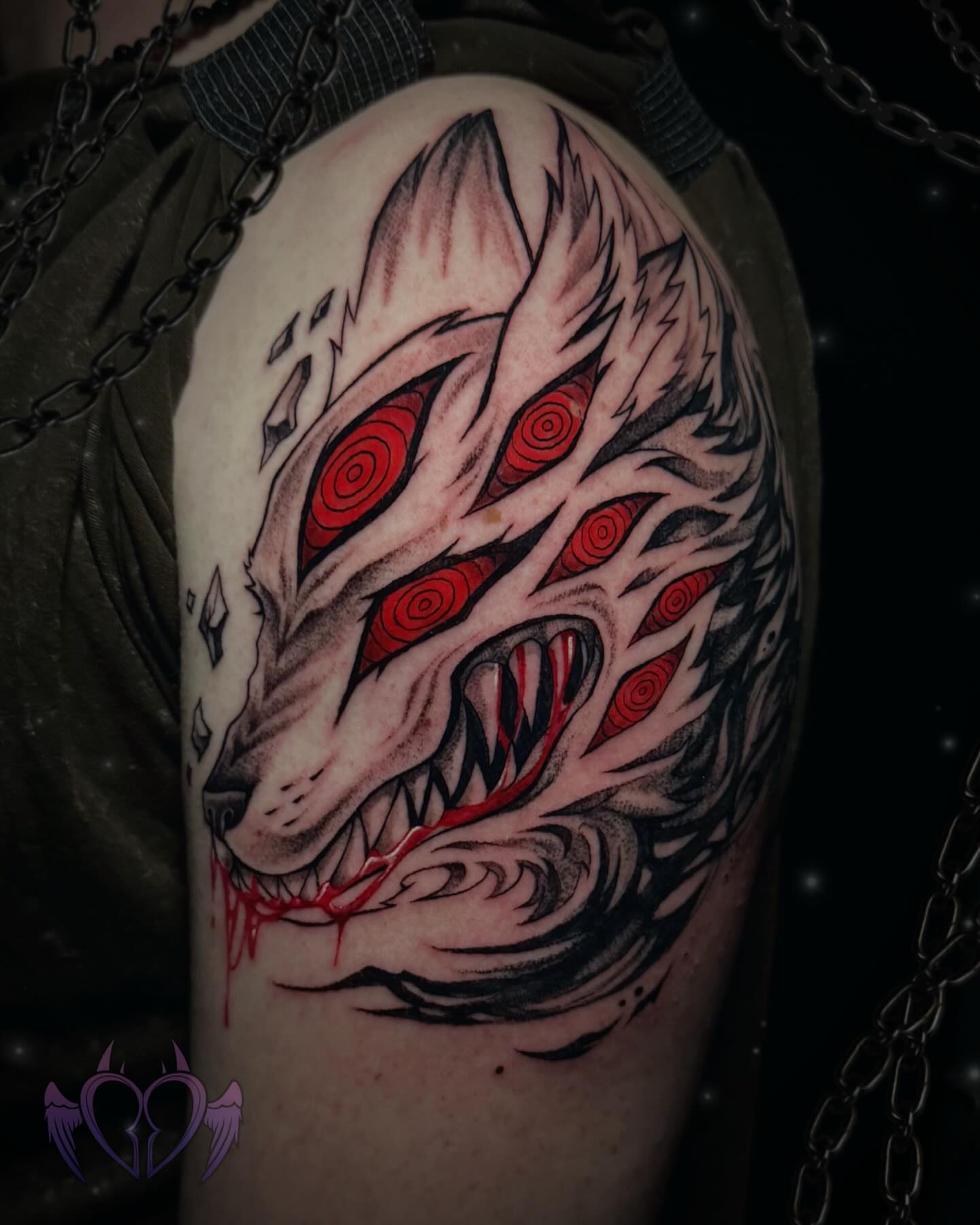 Tattoo by @sugar.sins.tattoo — dark_realism, japanese_irezumi