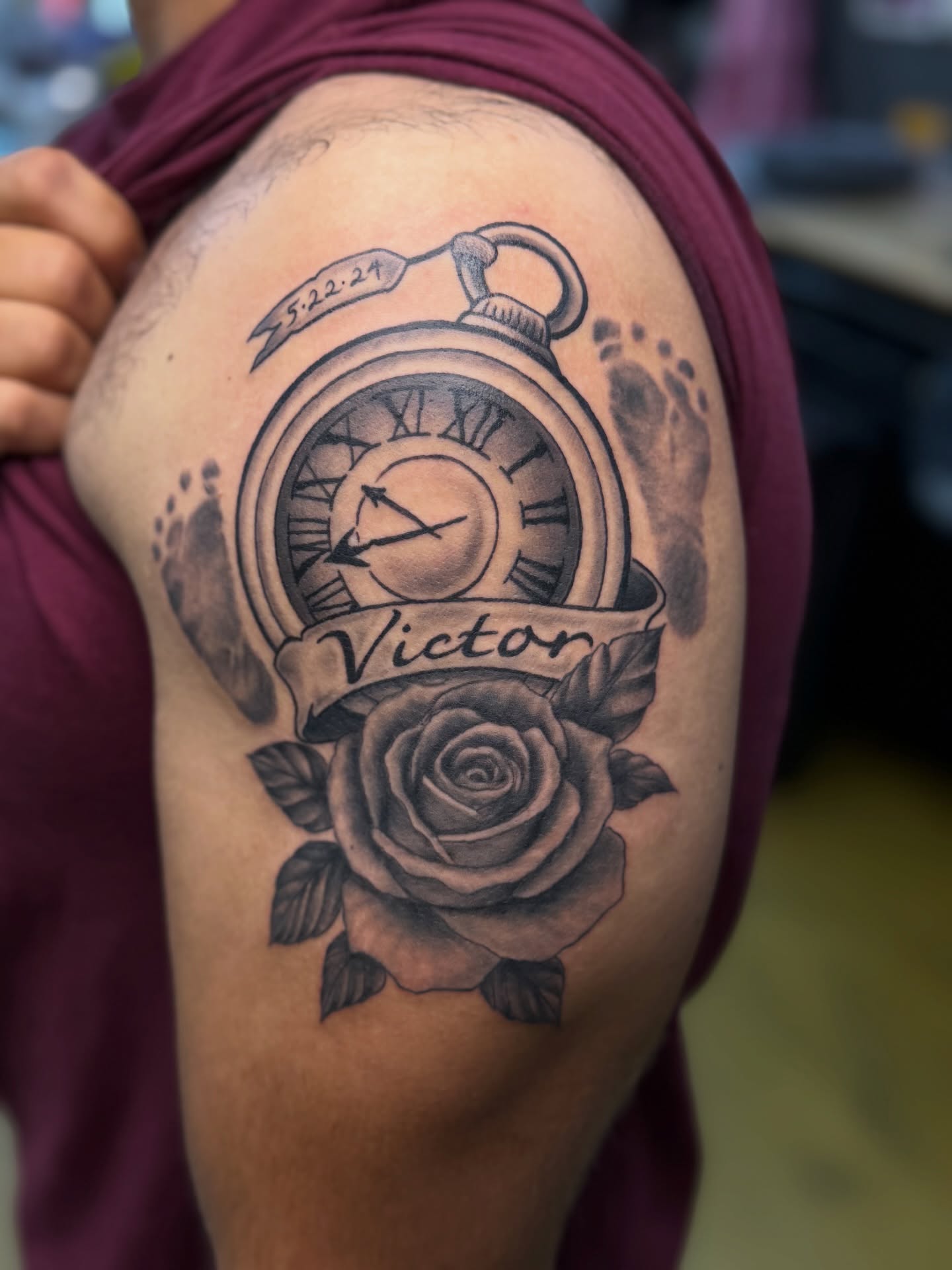 Tattoo by @kluch_tattoo — black_and_grey
