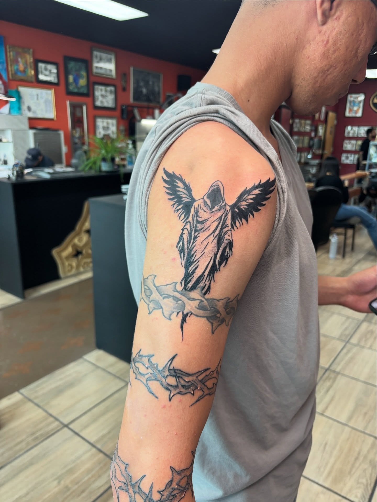Tattoo by @blkndrose — black_and_grey, realism