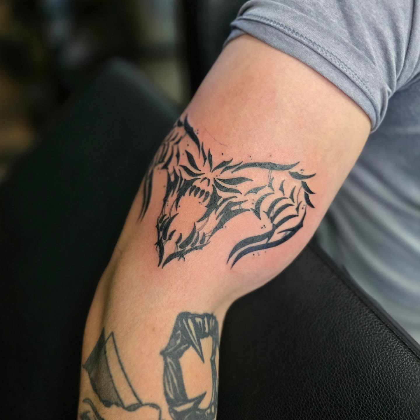Tattoo by @dark_altar_tattoo — tribal