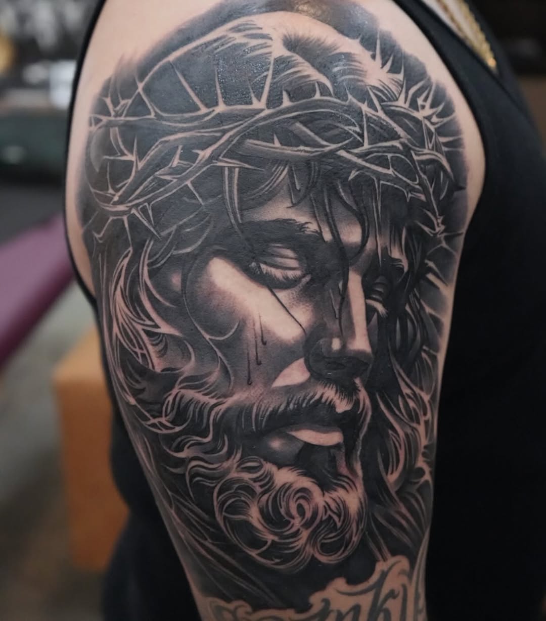 Tattoo by @bigtoons21 — realism, black_and_grey