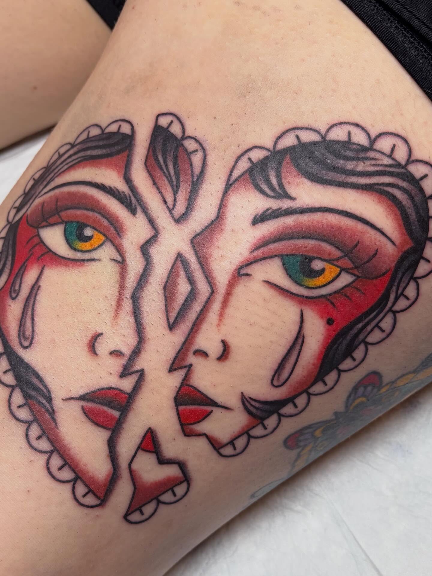 Tattoo by @caitberries — american_traditional, geometric
