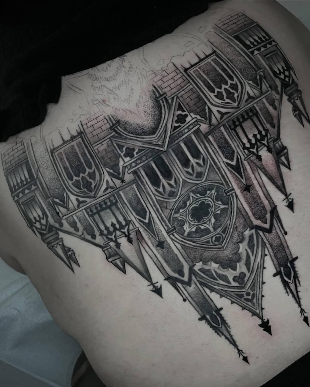 Tattoo by @katstattooth — black_and_grey, ornamental