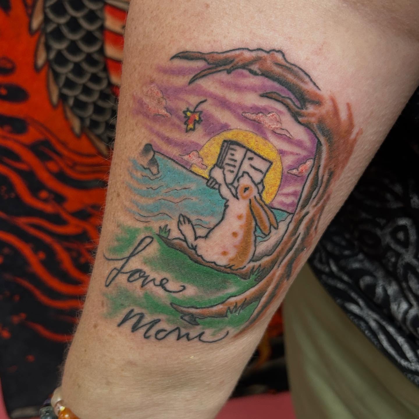 Mermaid reading book new school tattoo on the forearm by Stogie Tony