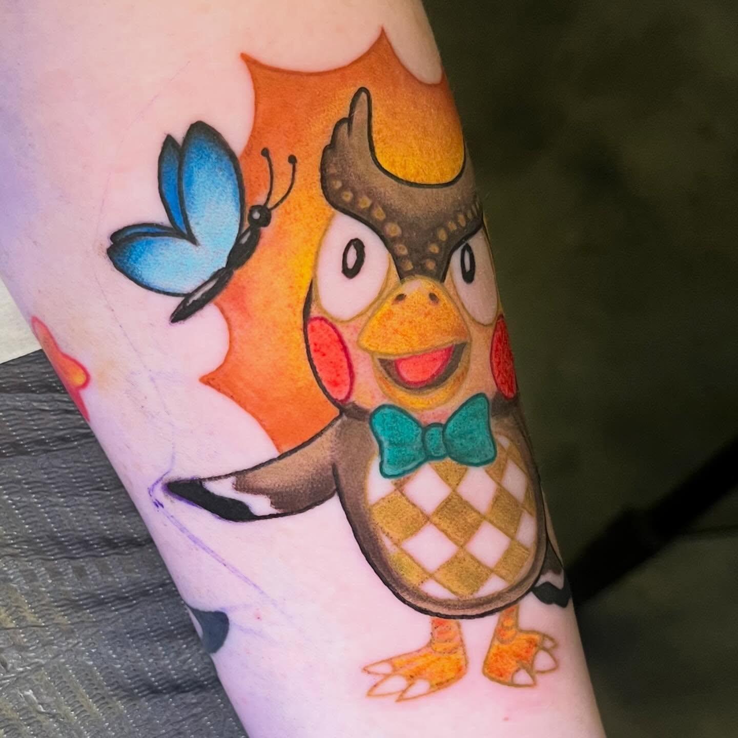 Tattoo by @rarepandatats — dotwork, watercolor