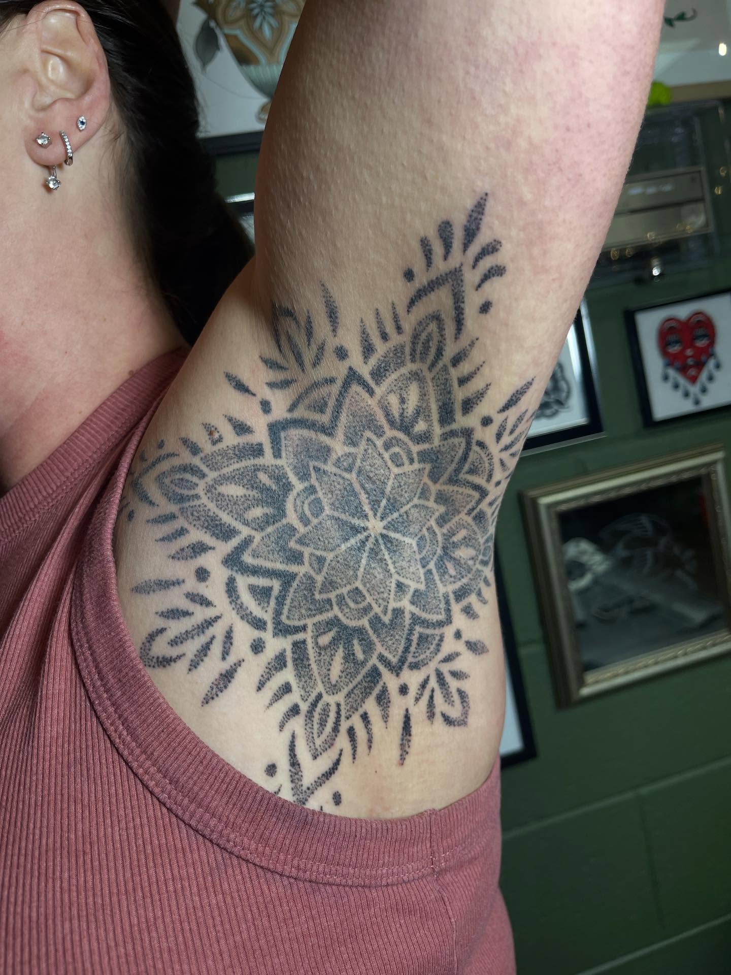 Tattoo by @permanent_pokes_ — dotwork, geometric