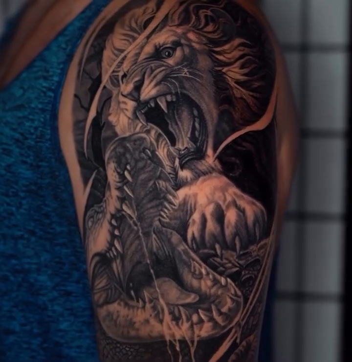 Tattoo by @inkcredible_tattoo_vb β realism, black_and_grey