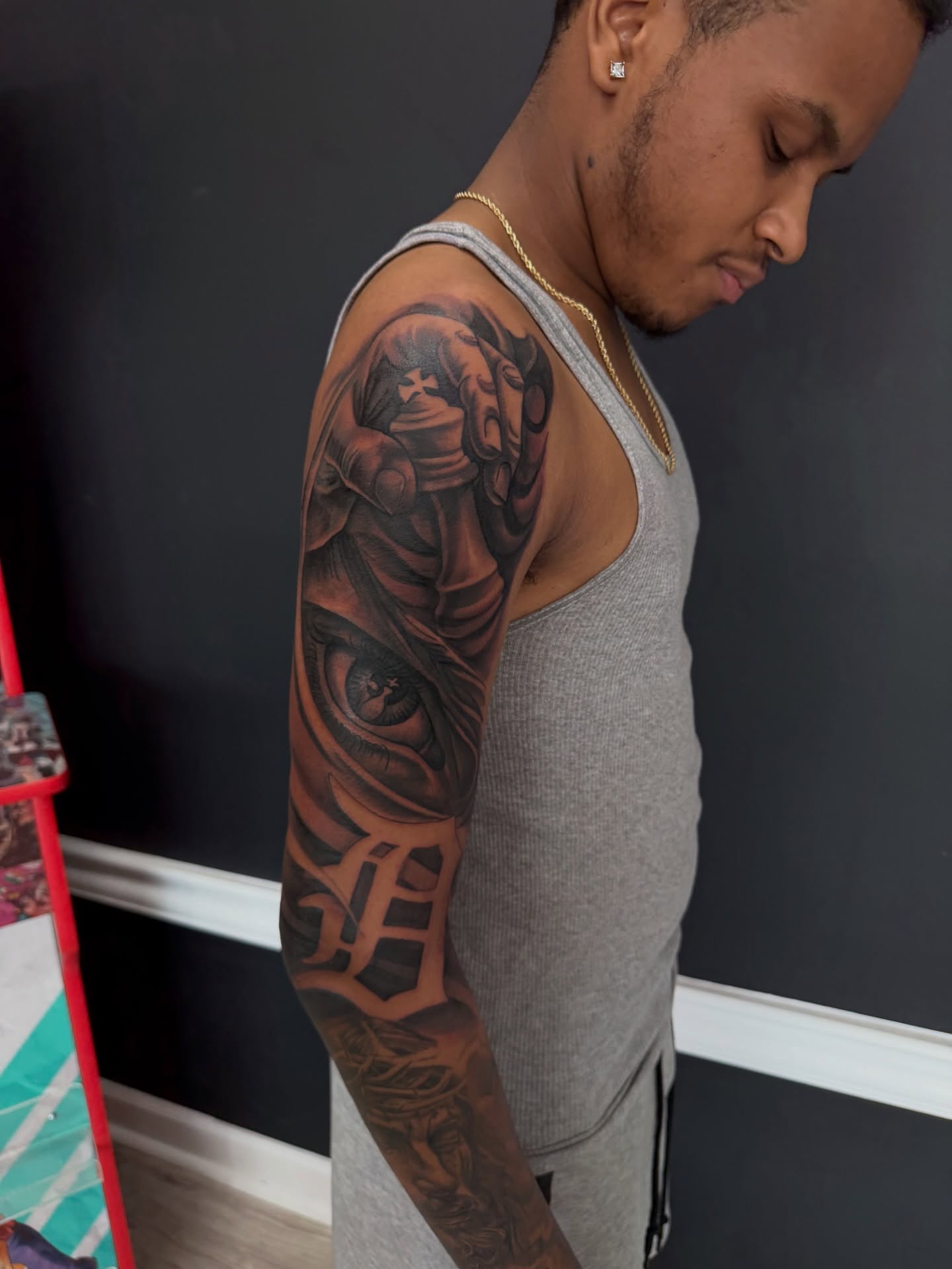 Tattoo by @3mtatts — realism, dark_realism