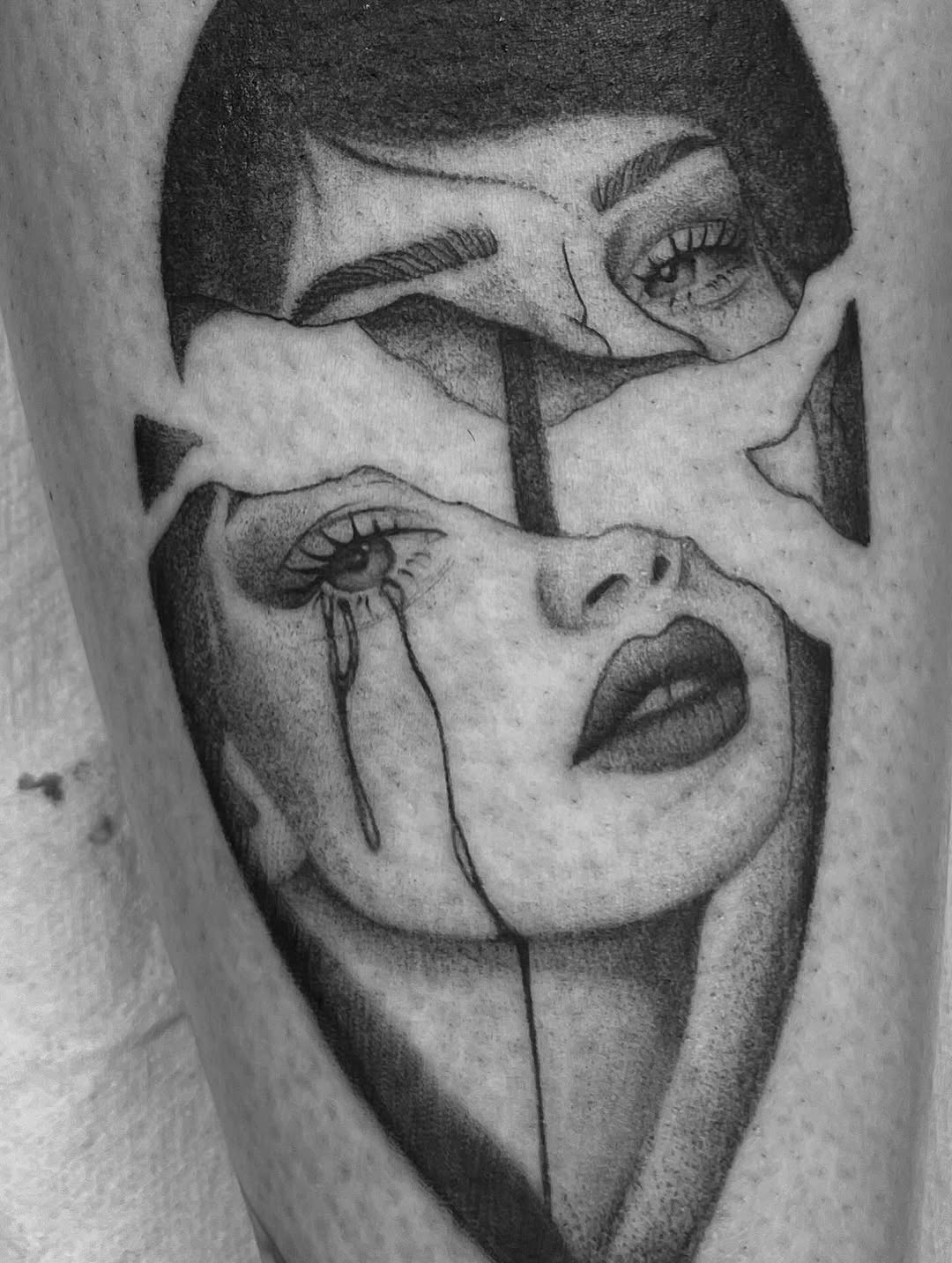 Tattoo by @popkerntattoos — realism, black_and_grey