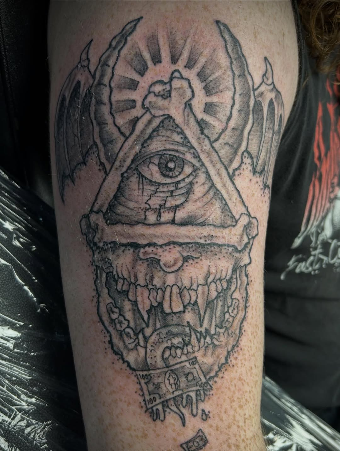 Tattoo by @tattoosbystelios — dark_realism, blackwork