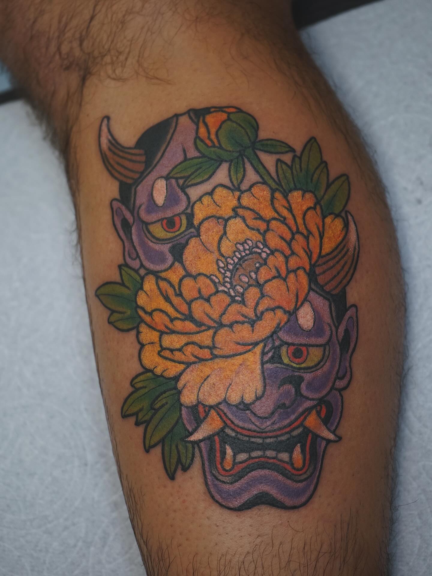 Tattoo by @tylerharringtontattoos — american_traditional, japanese_irezumi