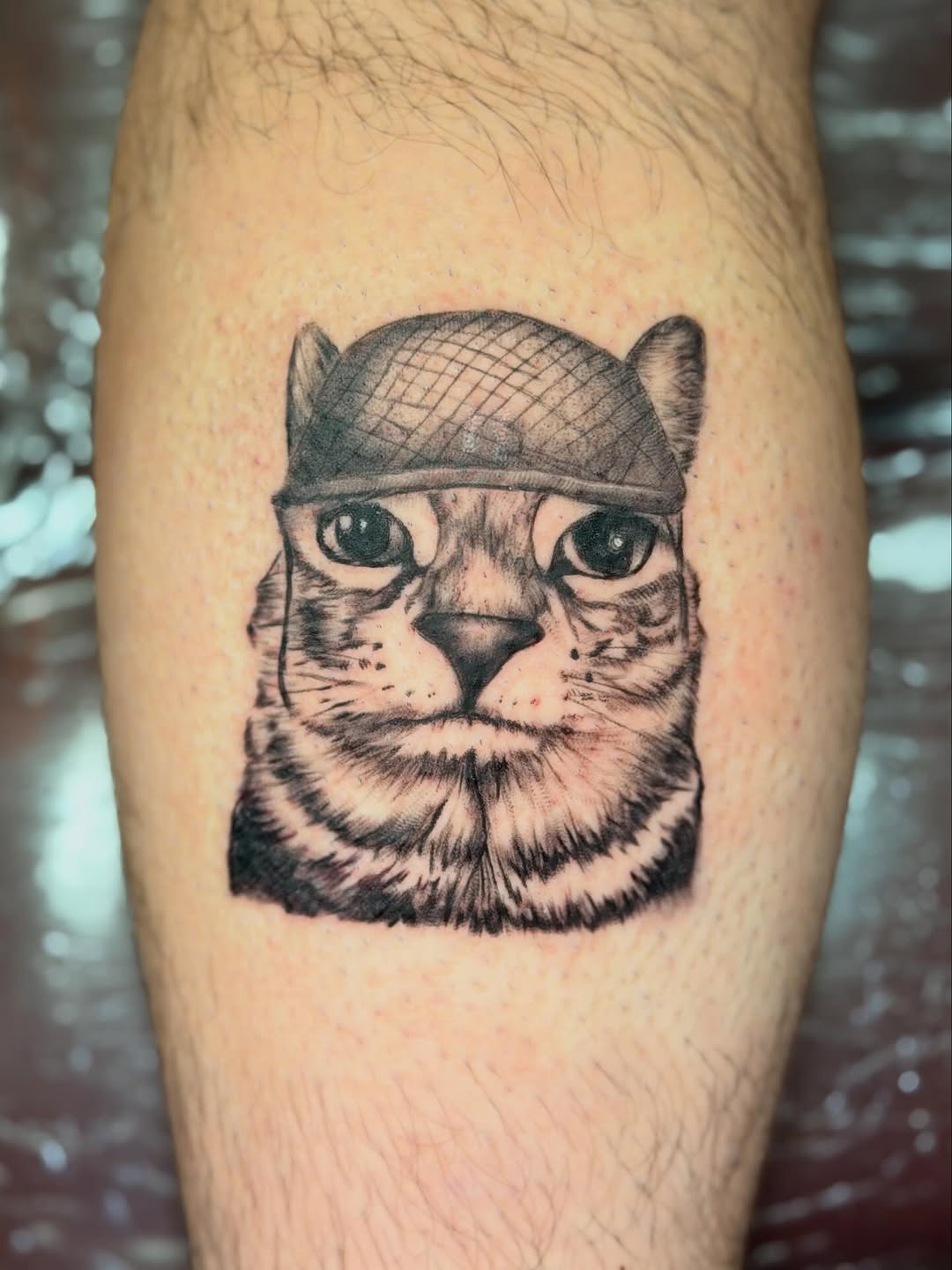 Tattoo by @oddratink — realism, black_and_grey