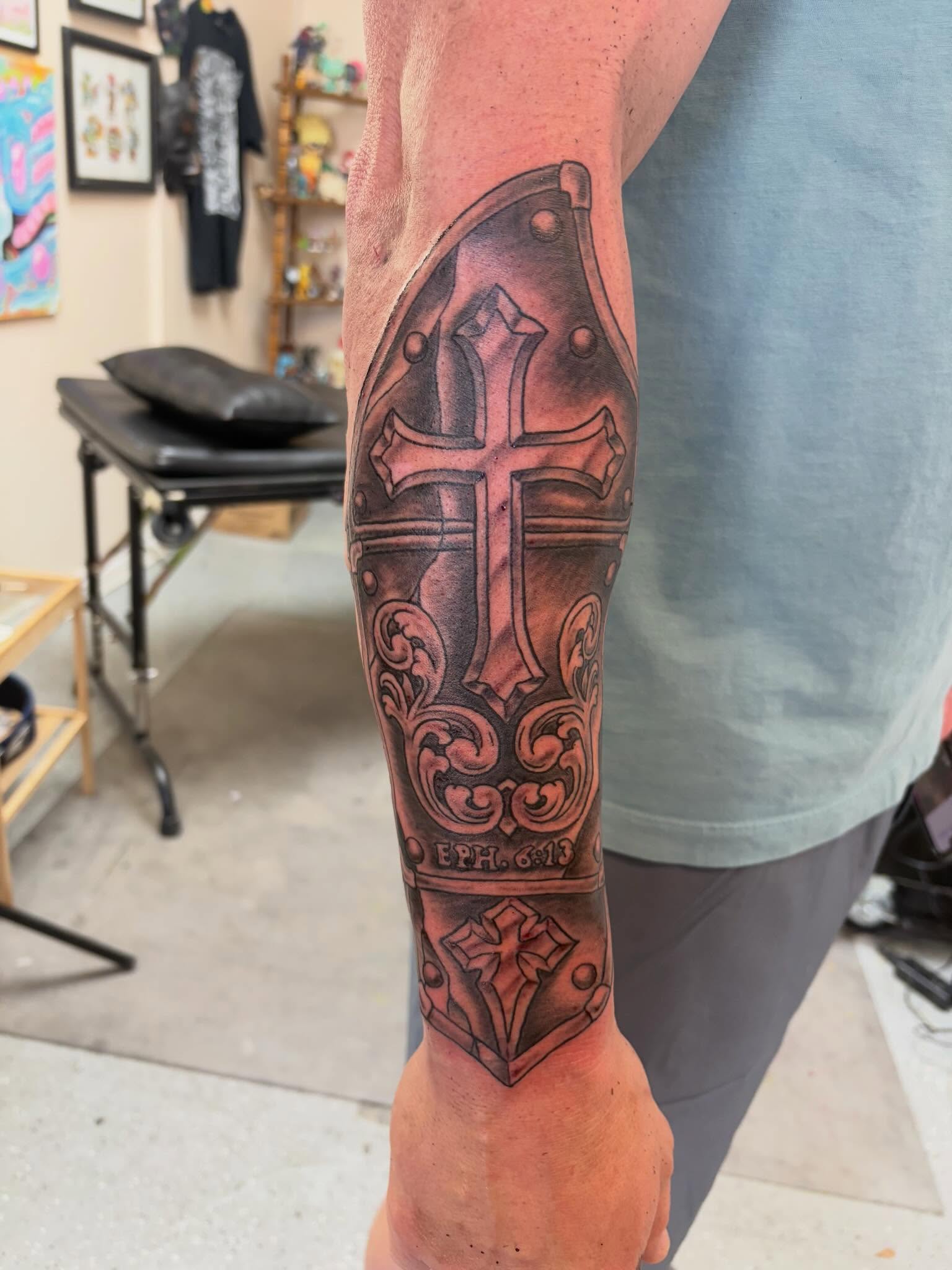 Tattoo by @dustintouchton — black_and_grey