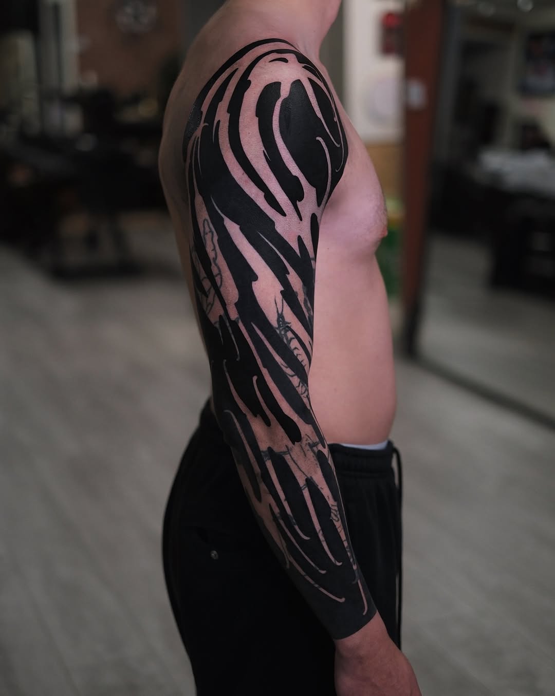 Tattoo by @deadssoul — blackwork