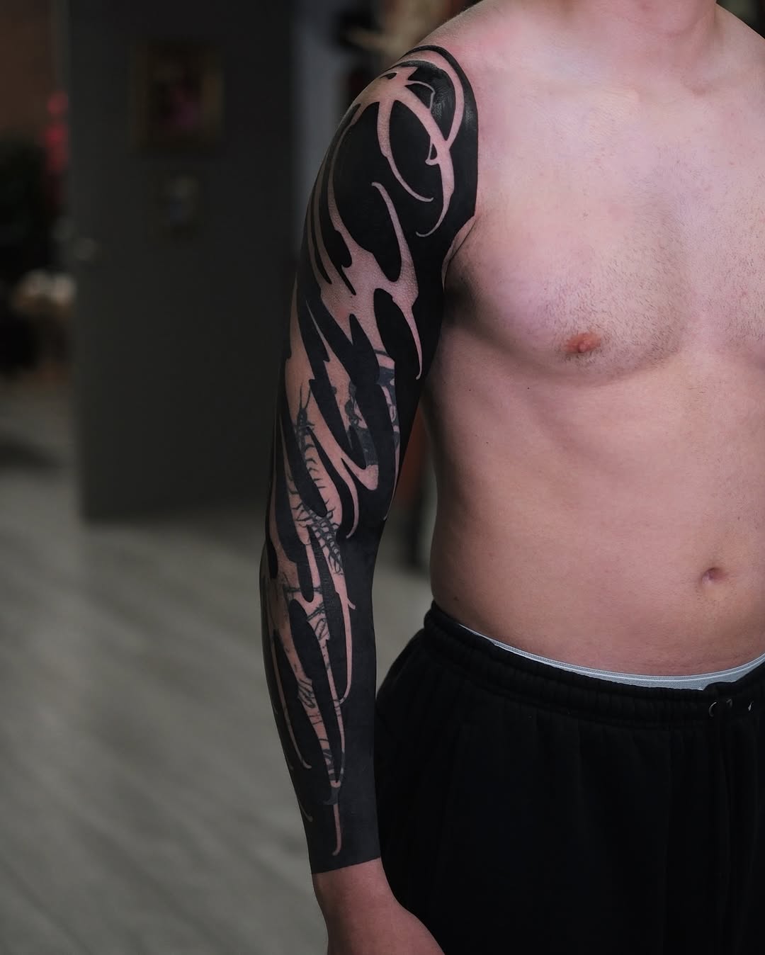 Tattoo by @deadssoul — blackwork