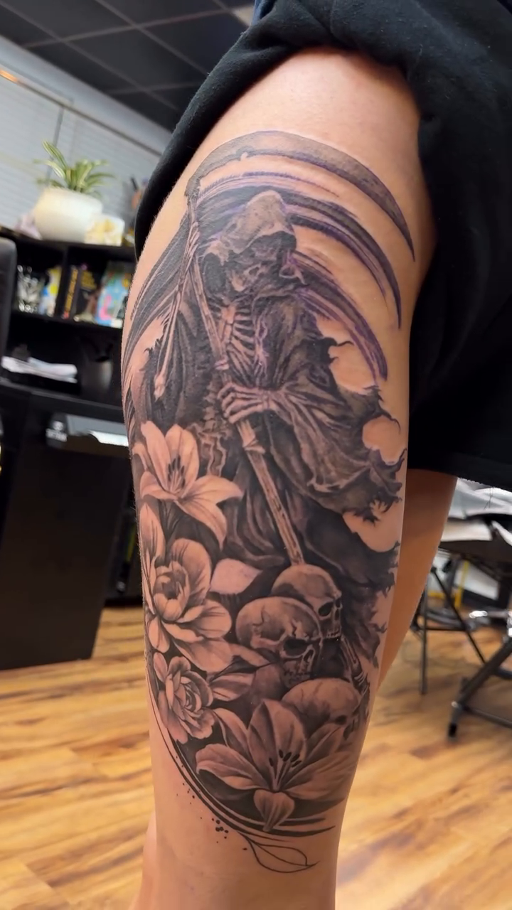 Tattoo by @inklayr β dark_realism, black_and_grey