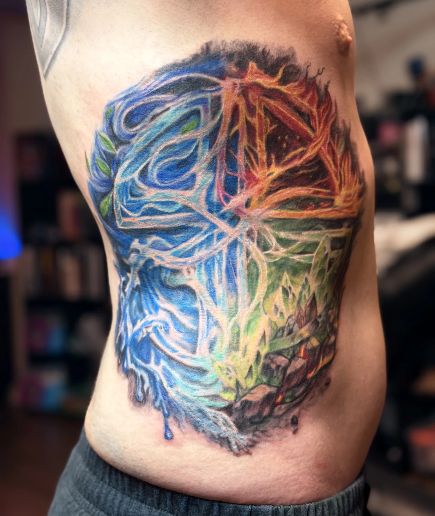 Tattoo by @thedavidlibert — dotwork, realism