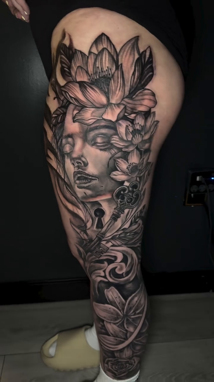 Tattoo by @pbzkillenem β realism, black_and_grey