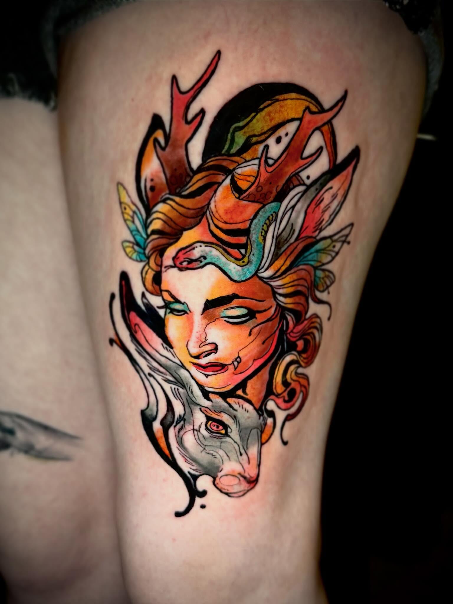 Tattoo by @xjgtattoosx — neo_traditional, surrealism