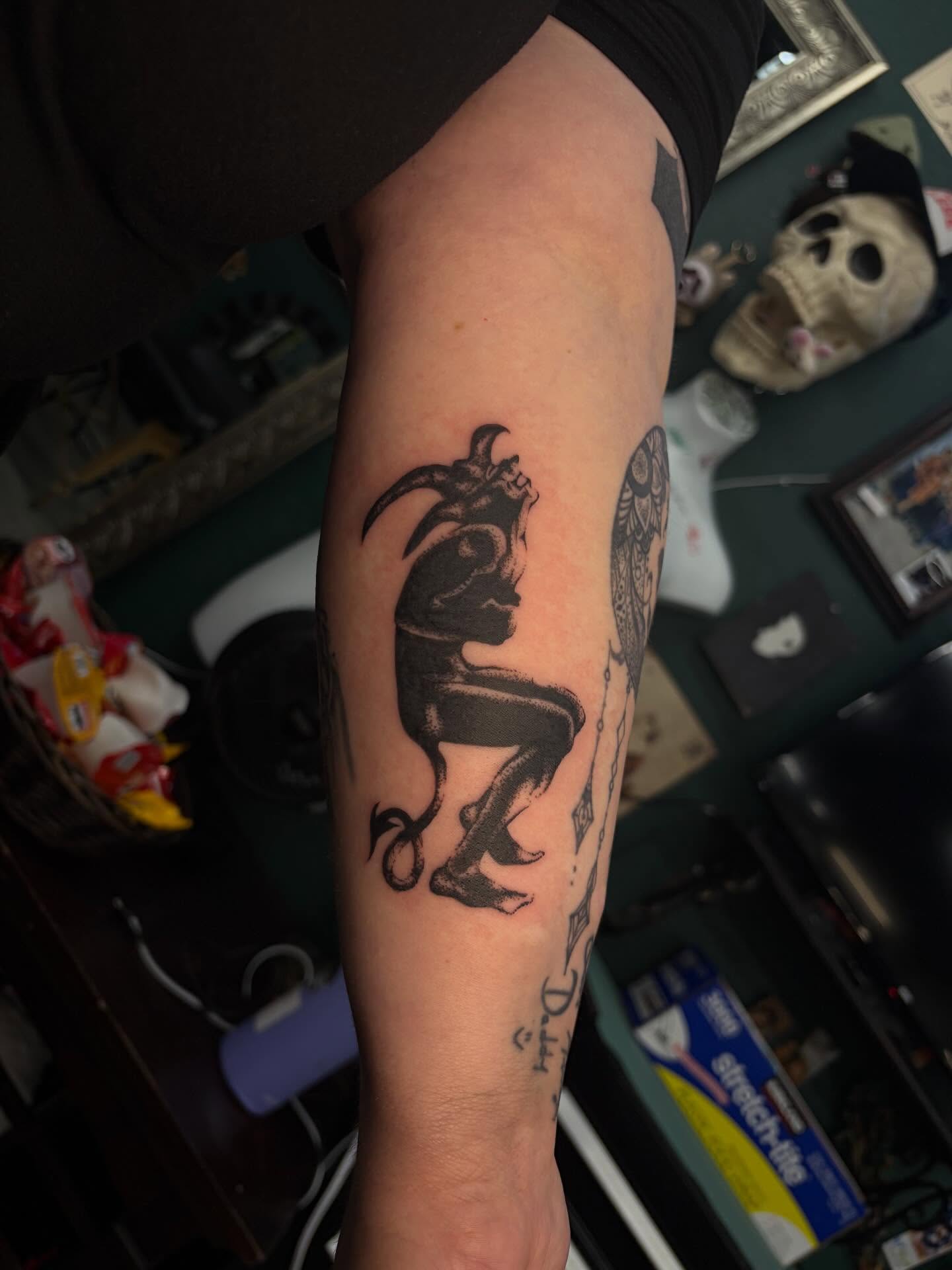Tattoo by @sexyratpotion — black_and_grey