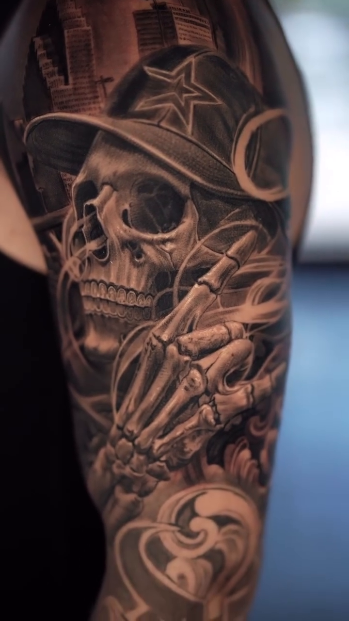 Tattoo by @tattoosbychino — realism, black_and_grey