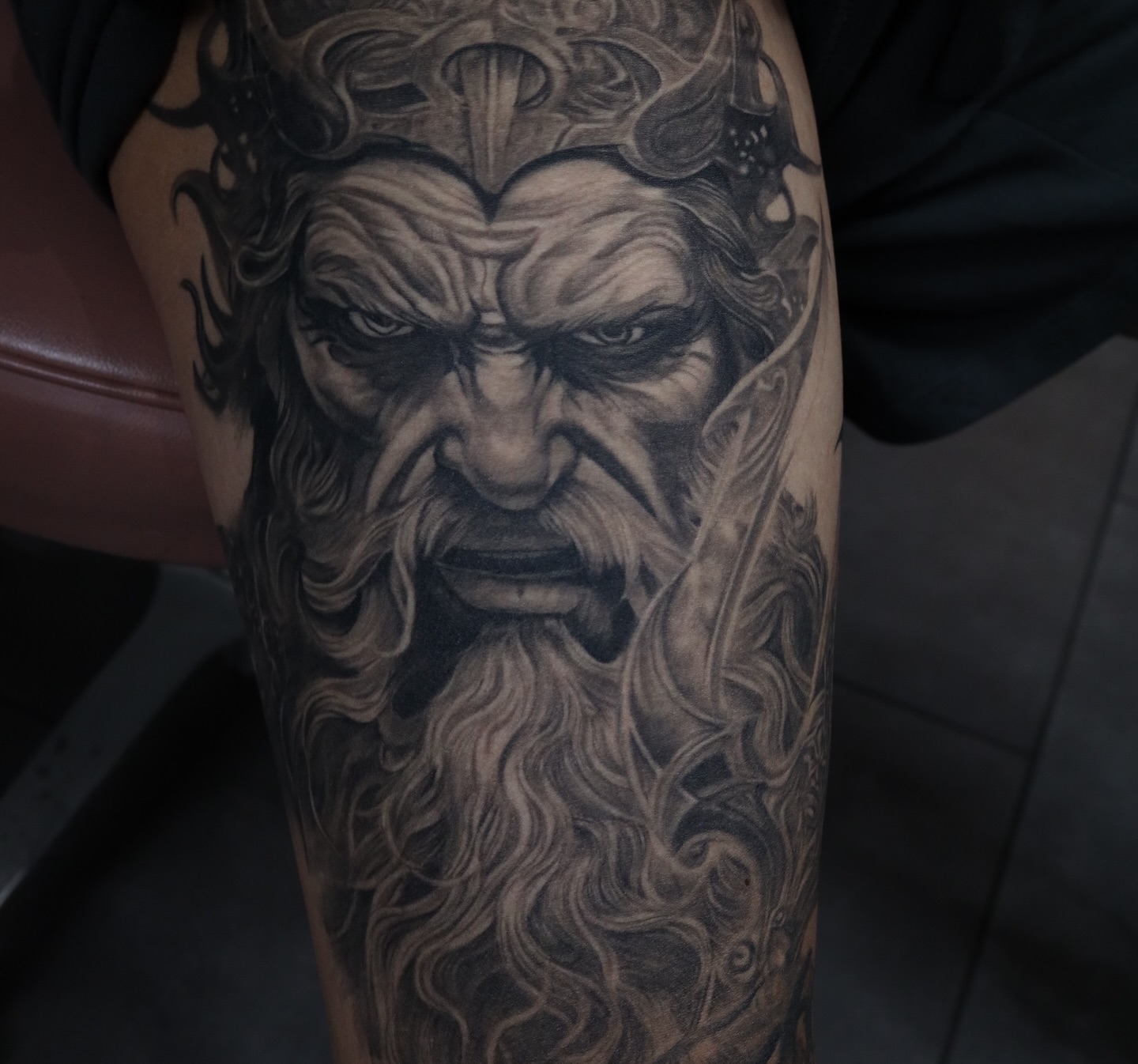 Tattoo by @vudoo_tattoo — realism, black_and_grey