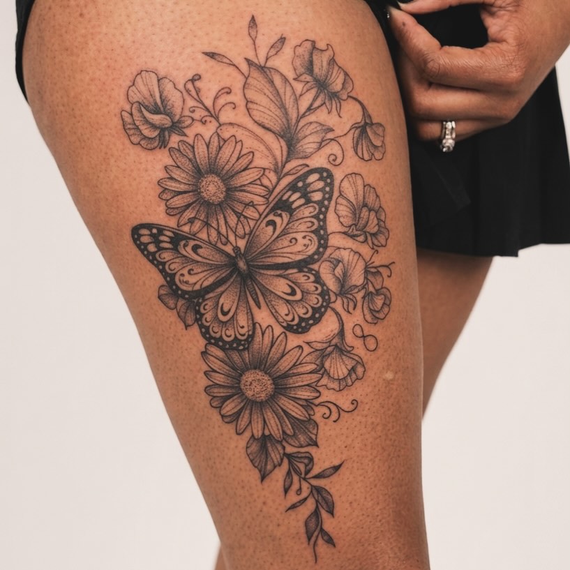 Tattoo by @tattoos_jara β fine_line, black_and_grey
