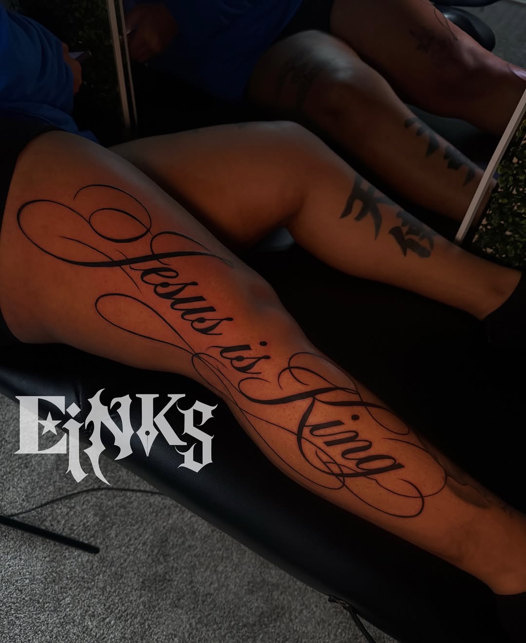 Tattoo by @einksss — lettering_script