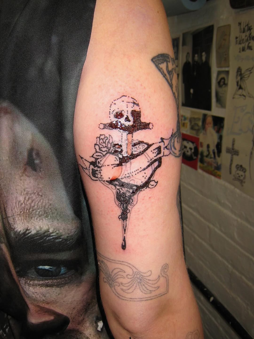 Tattoo by @whatisheavenlike — black_and_grey, dark_realism