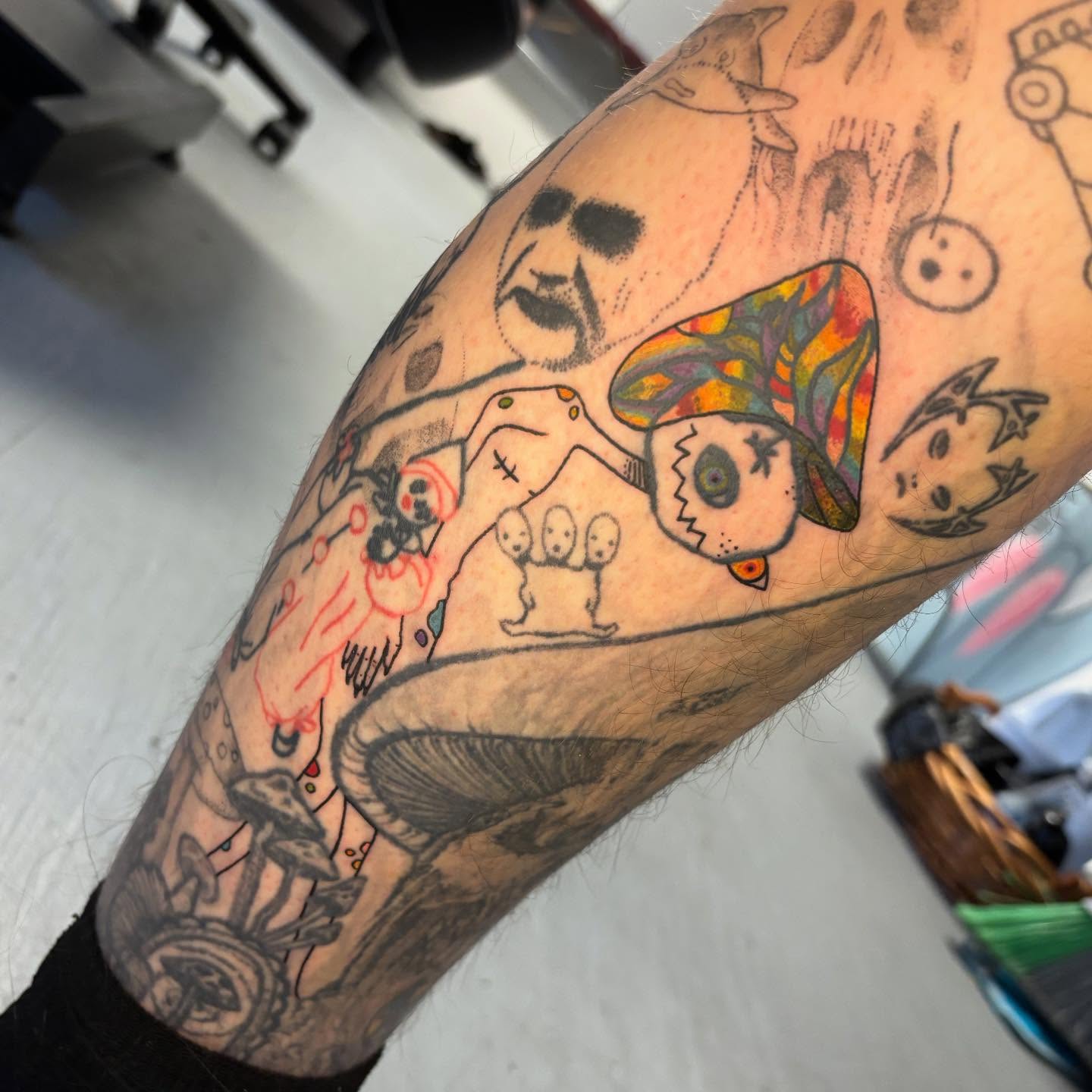Abstract surrealistic imagery surrealism tattoo on the forearm by ☠️mikauley☠️