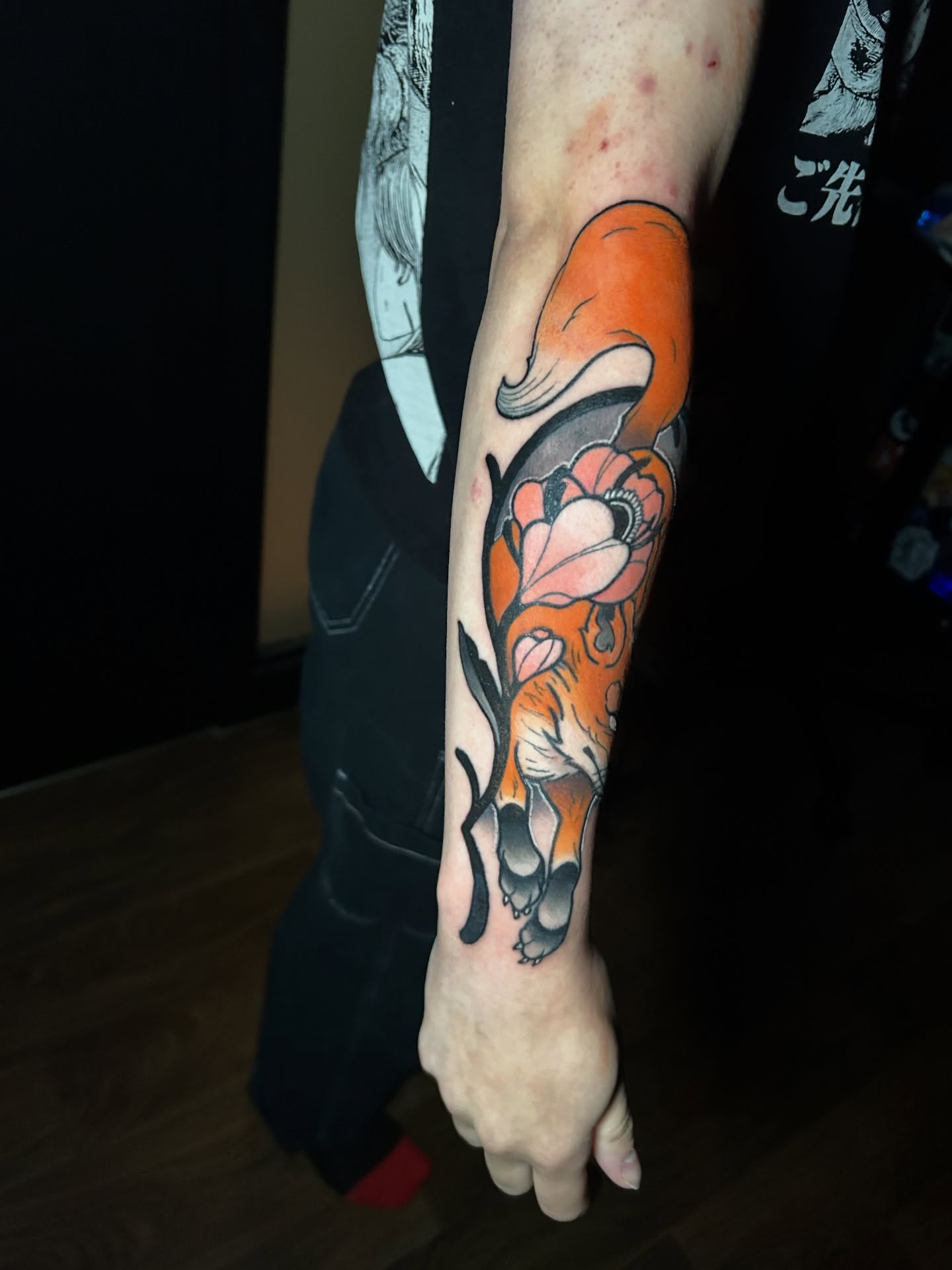Fox and flower japanese irezumi tattoo on the forearm by ⚡️𝑺𝑻𝑬𝑽𝑬 𝑩𝑼𝒀𝑨𝑪𝑯𝑬𝑲⚡️