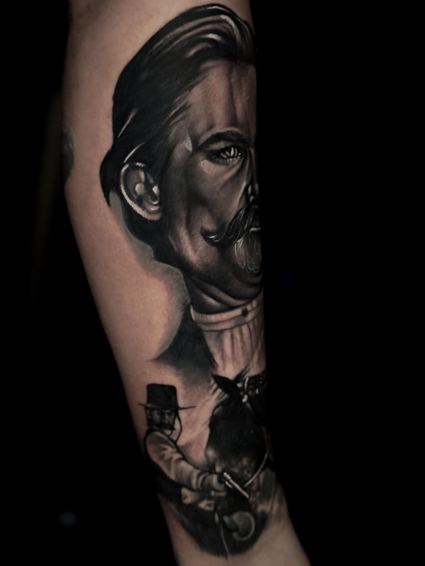 Tattoo by @kat_tattooer — realism, black_and_grey