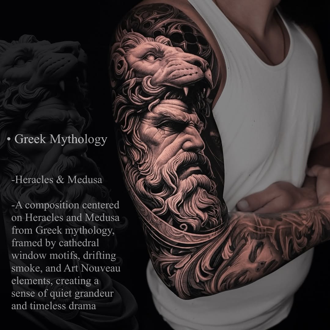 Tattoo by @tattooist_steven — realism, black_and_grey