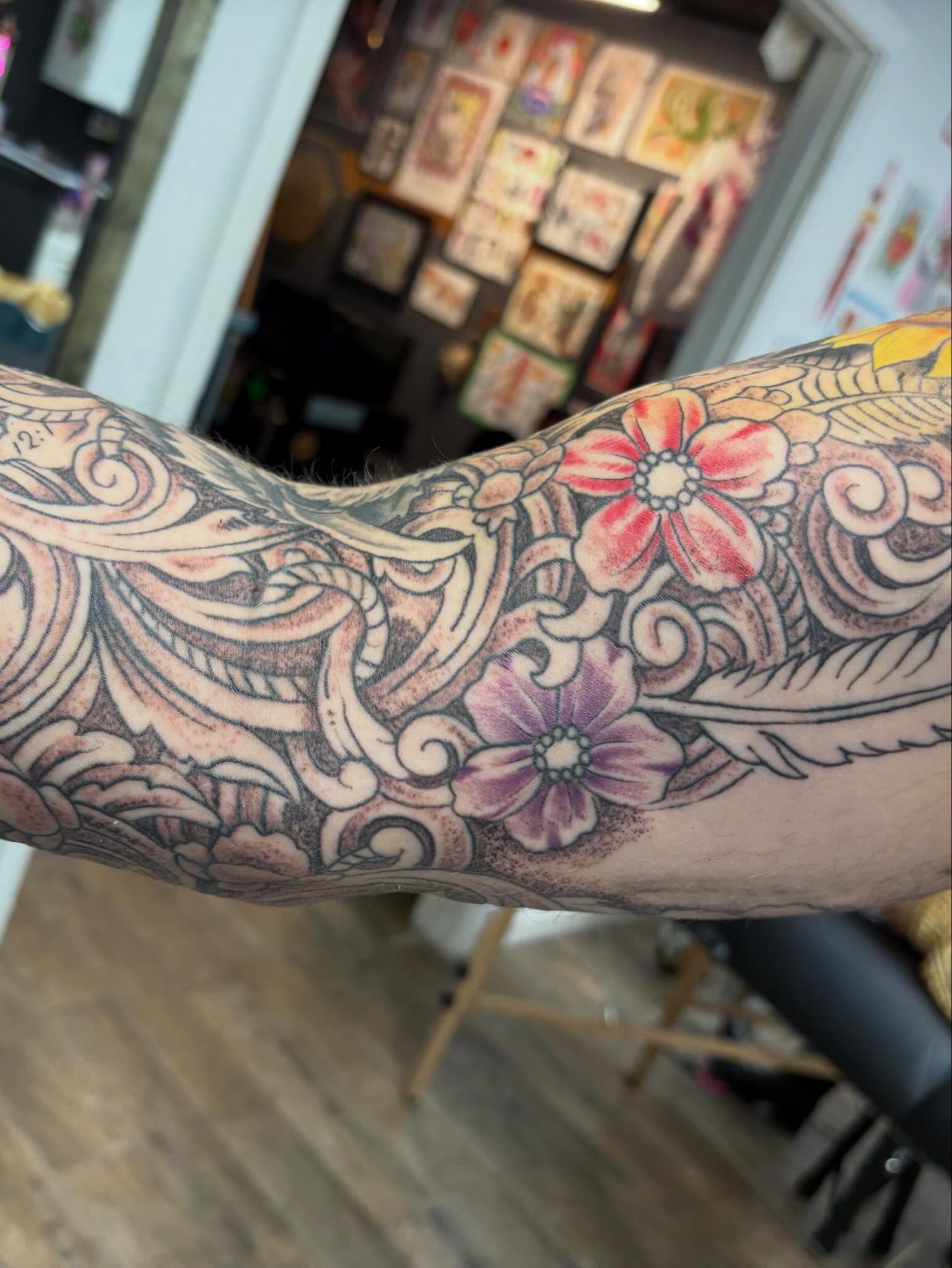 Tattoo by @dustintouchton — american_traditional, dotwork