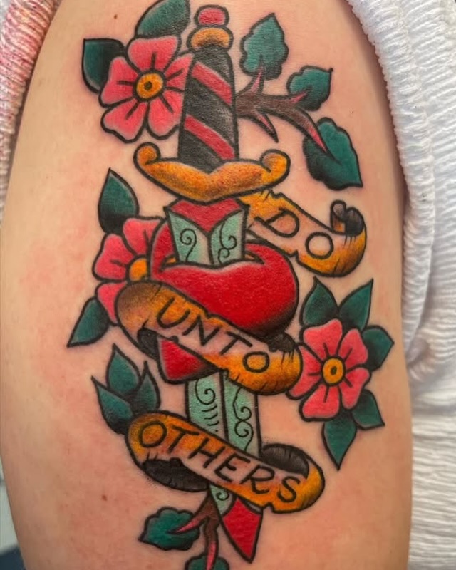 Tattoo by @edchoat_tattooer — american_traditional, lettering_script