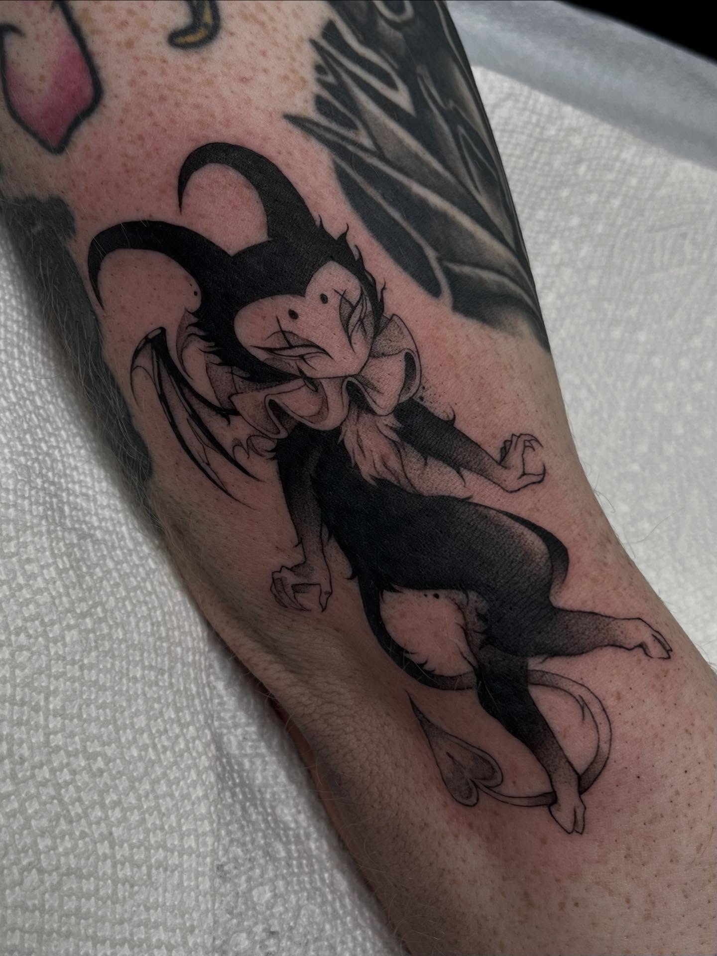 Tattoo by @apriljaytattoo — dotwork, realism