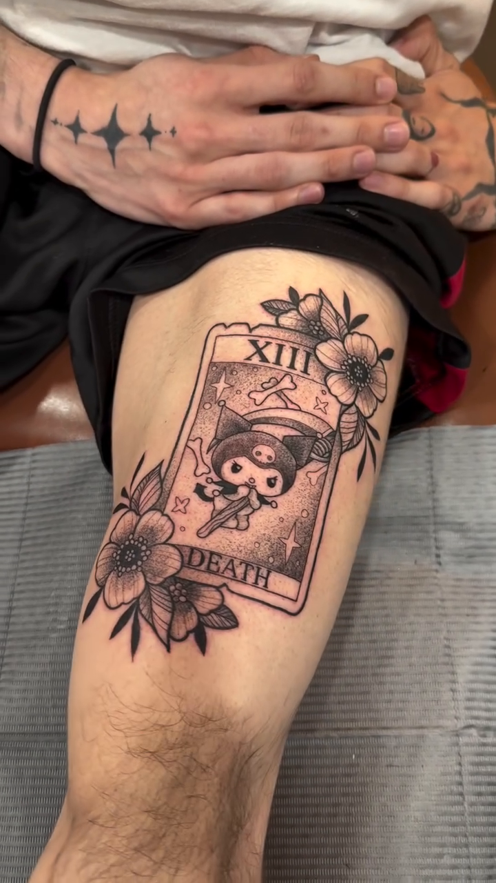 Tattoo by @honeysucktattoo — black_and_grey, realism