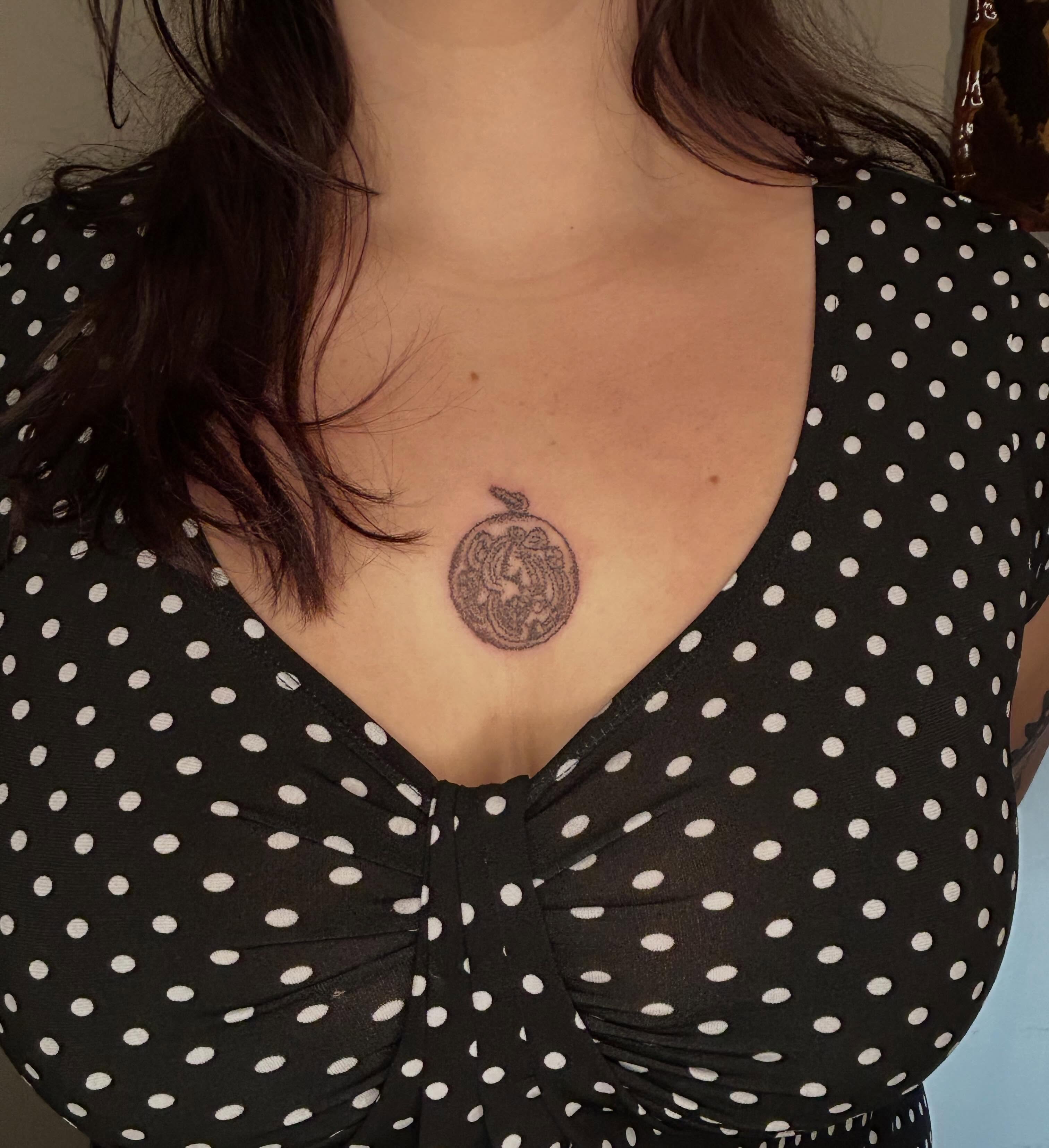 Lion head dotwork tattoo on the chest by ˙⋆✮⋆˙‧₊˚✧ sophie ✧˚₊‧˙⋆✮⋆˙