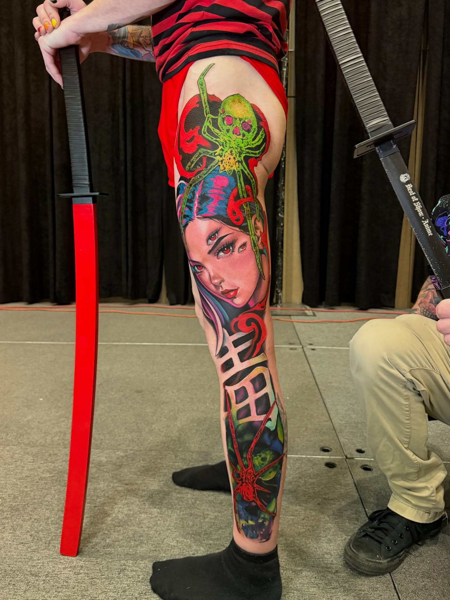 Tattoo by @barbieink26 — japanese_irezumi, dotwork