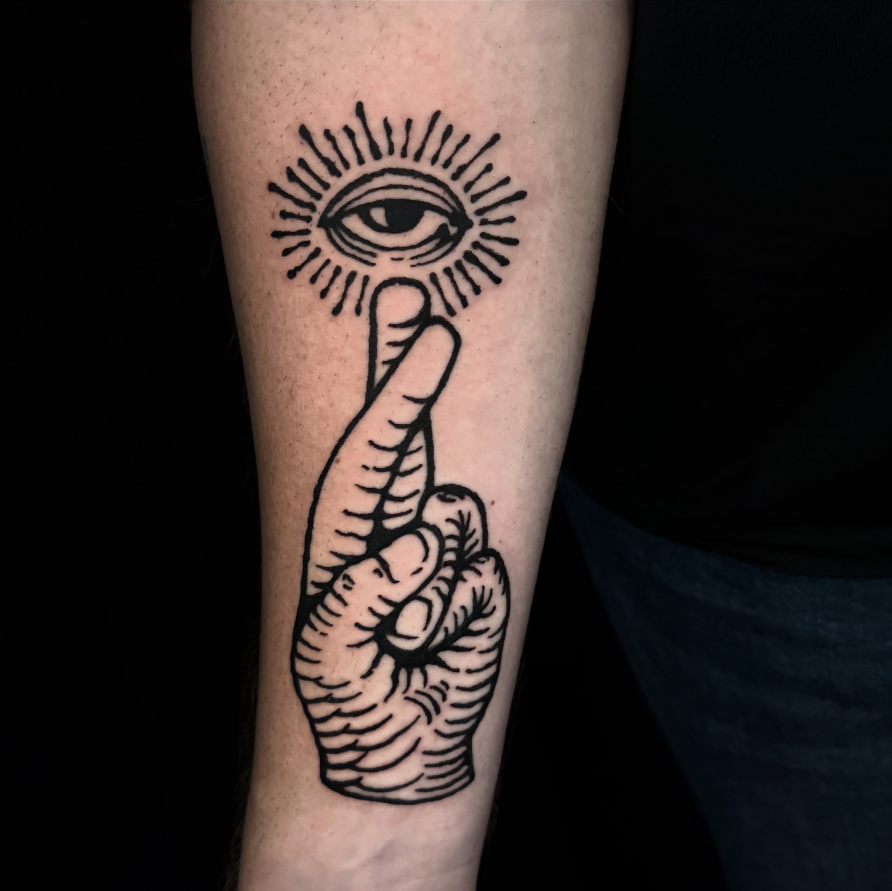 Tattoo by @hexcellenta — black_and_grey
