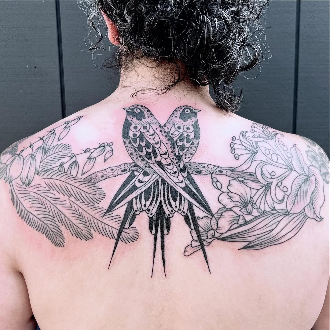 Tattoo by @eekpdx — black_and_grey, fine_line