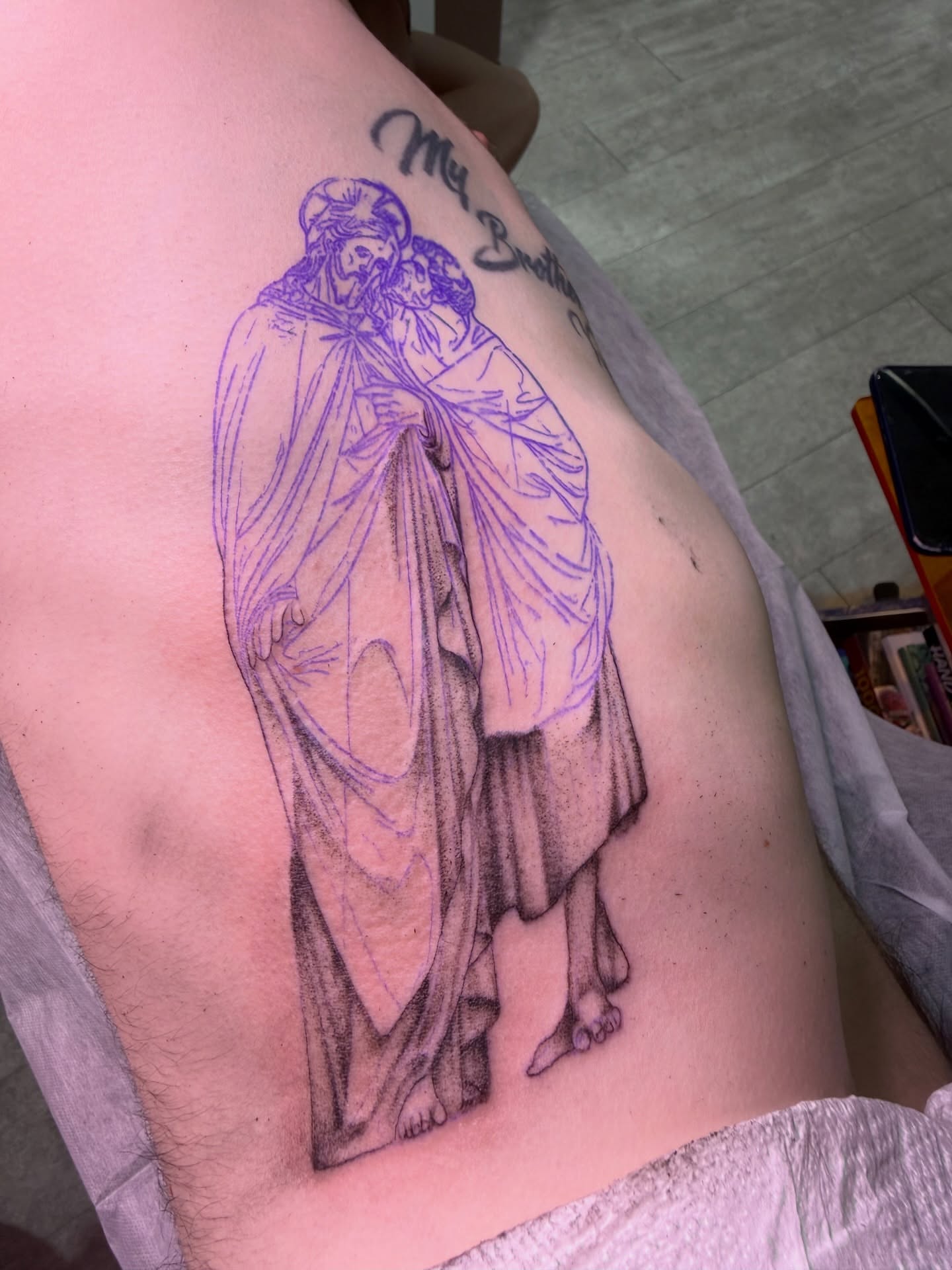 Tattoo by @lexgetink — black_and_grey