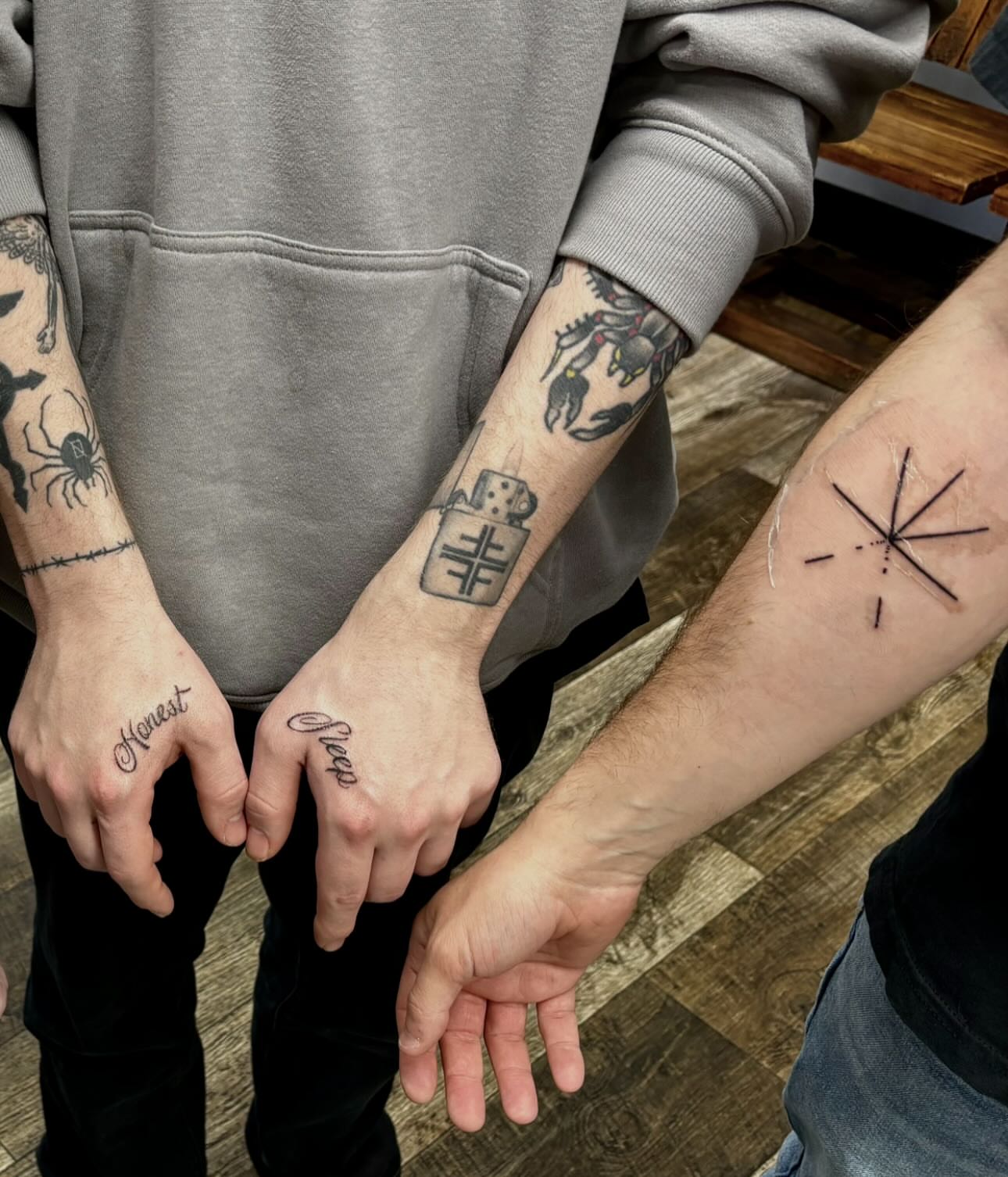Geometric geometric tattoo on the forearm by ✮ ✄ star ✮ ✄