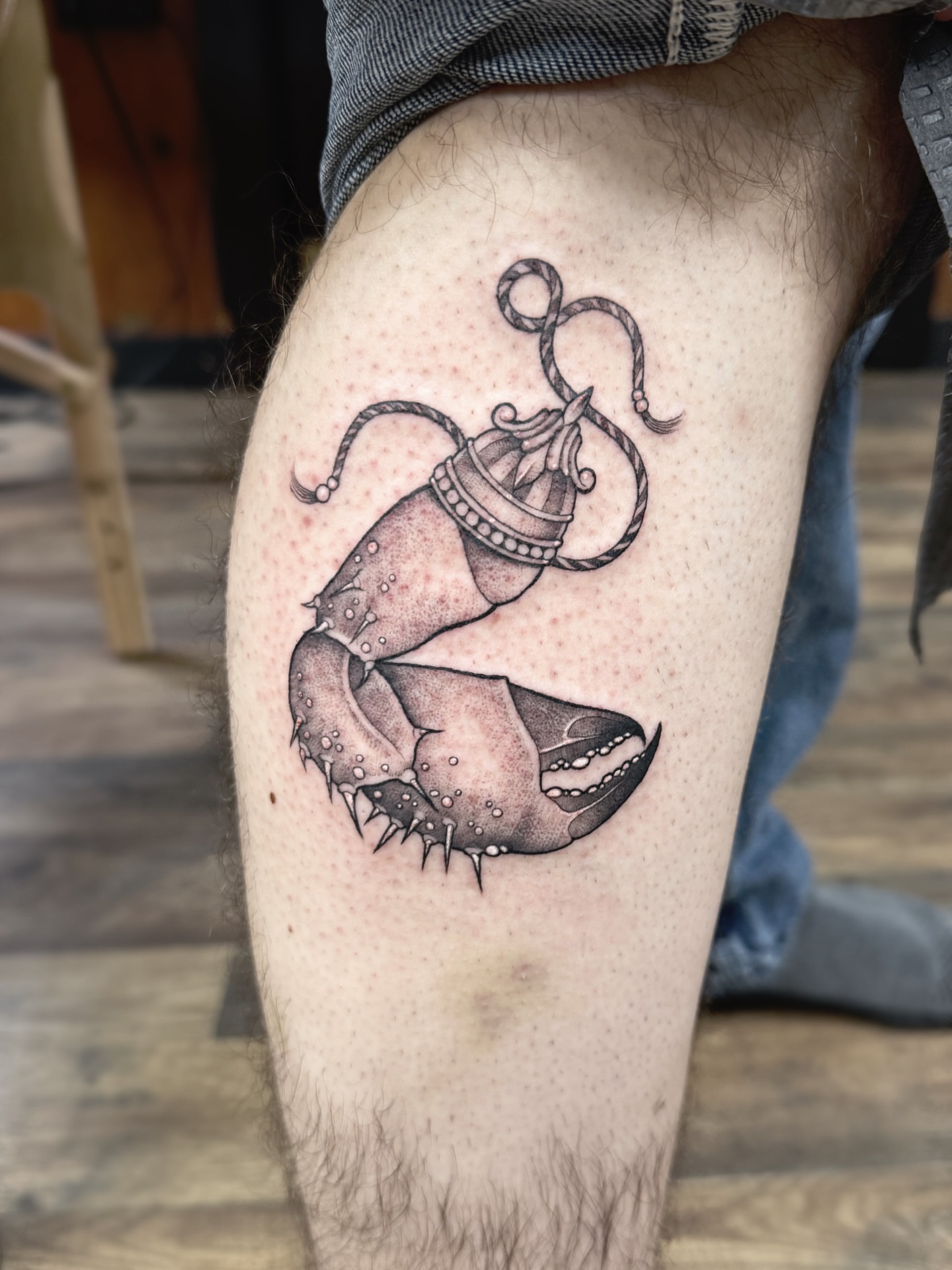Tattoo by @audreymicheletattoos — black_and_grey