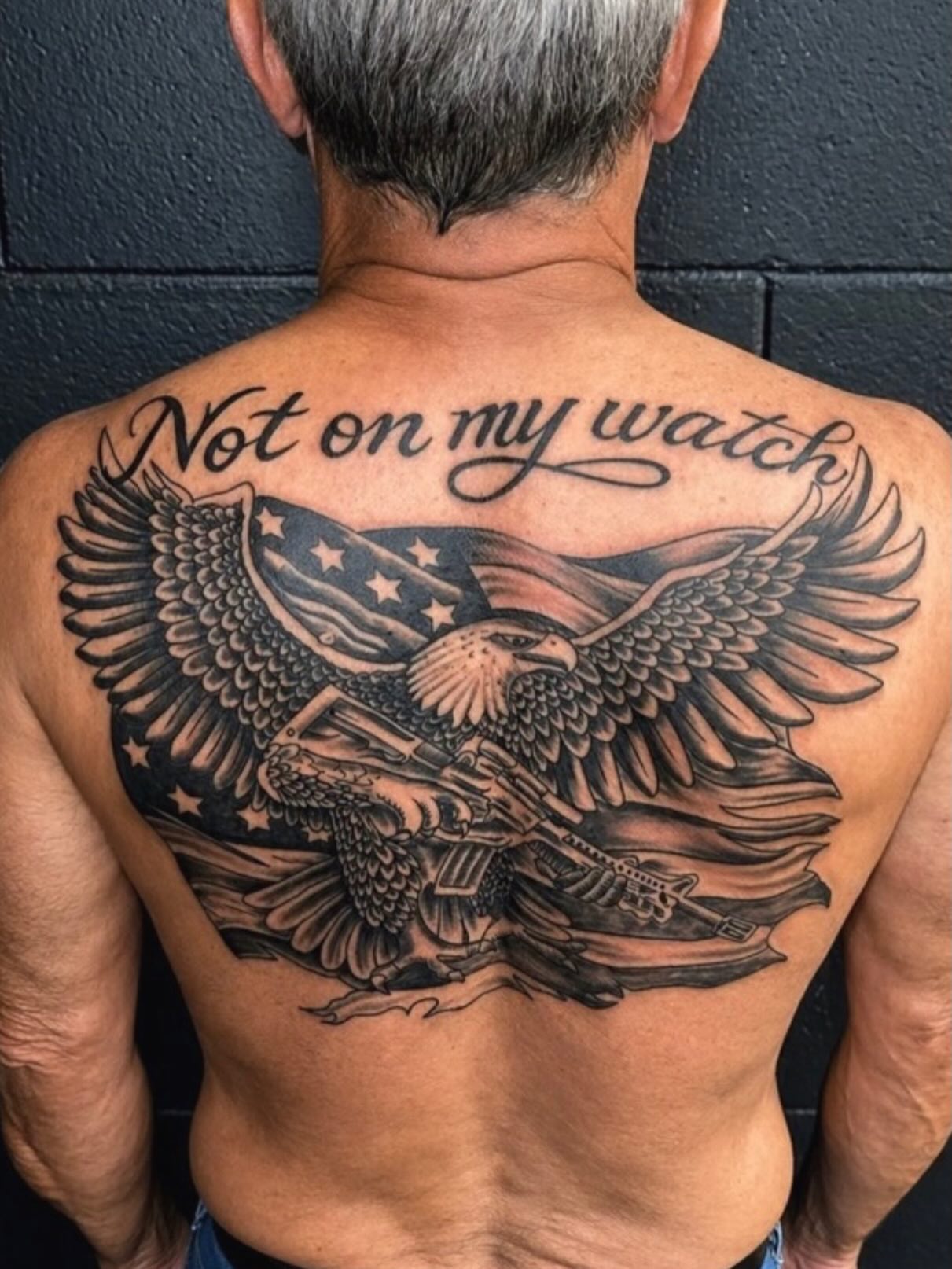 Tattoo by @gaboyzink — american_traditional, black_and_grey